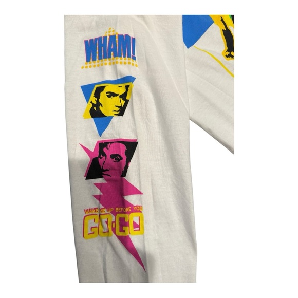 WHAM! Graphic Long Sleeve T-Shirt Band Tee Size M Cotton - Picture 7 of 8